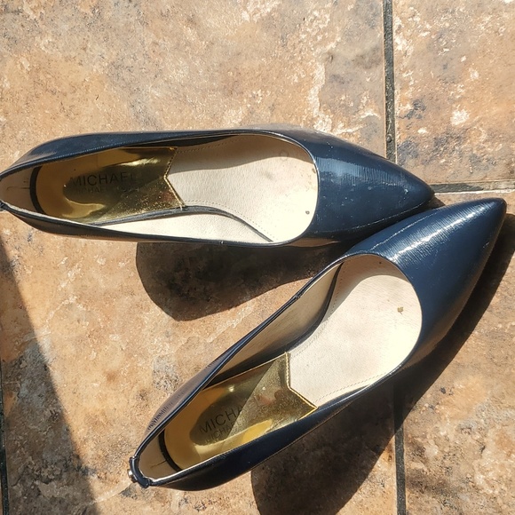 Michael kors pumps textured blue leather sz 8 - Picture 5 of 6